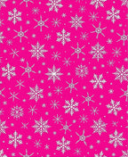 Bright Pink Snowflake Collage Rug
