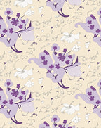 Lavender Floral Abstract Branch Rug