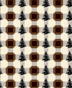 Brown Cream Buffalo Tree Checks Rug