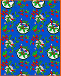 Bright Blue Berry Holly Garland Rug