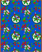 Bright Blue Berry Holly Garland Rug