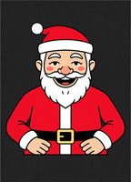 Jolly Red Santa Character Portrait Rug