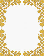 Golden Floral Border Accent Rug