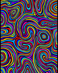 Psychedelic Swirl Colorful Wave Rug