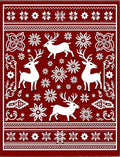 Rustic Red Deer Floral Medallion Rug