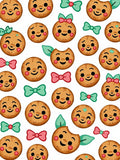 Whimsical Gingerbread Cookies Bows Rug