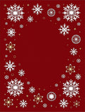 Crimson Snowflake Medley Winter Graphic Rug