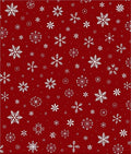 Red White Cold Winter Flakes Rug