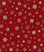 Red White Cold Winter Flakes Rug