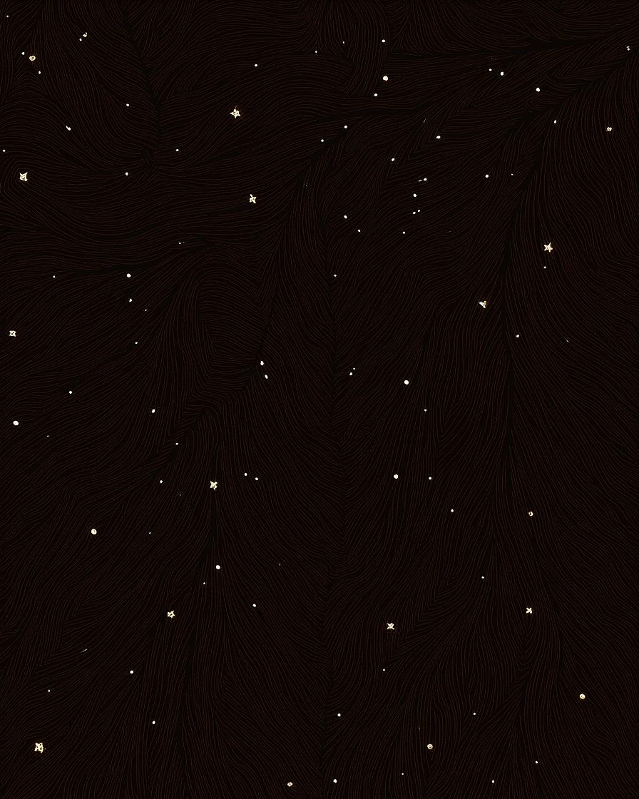 Dark Night Sky Starry Swirls Rug
