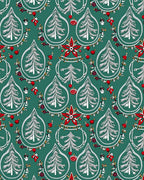 Emerald Green Christmas Tree Garland Rug