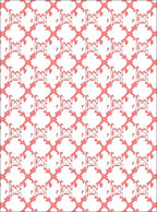 Coral Lattice Crest Rug