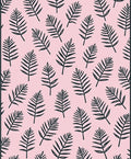 Pink Palm Frond Scatter Rug