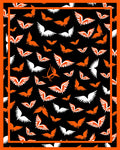 Fiery Orange White Winged Creatures Rug