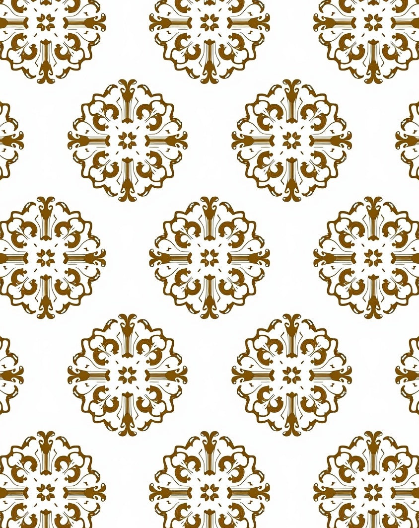 Ornate Brown Medallion Symmetry Rug