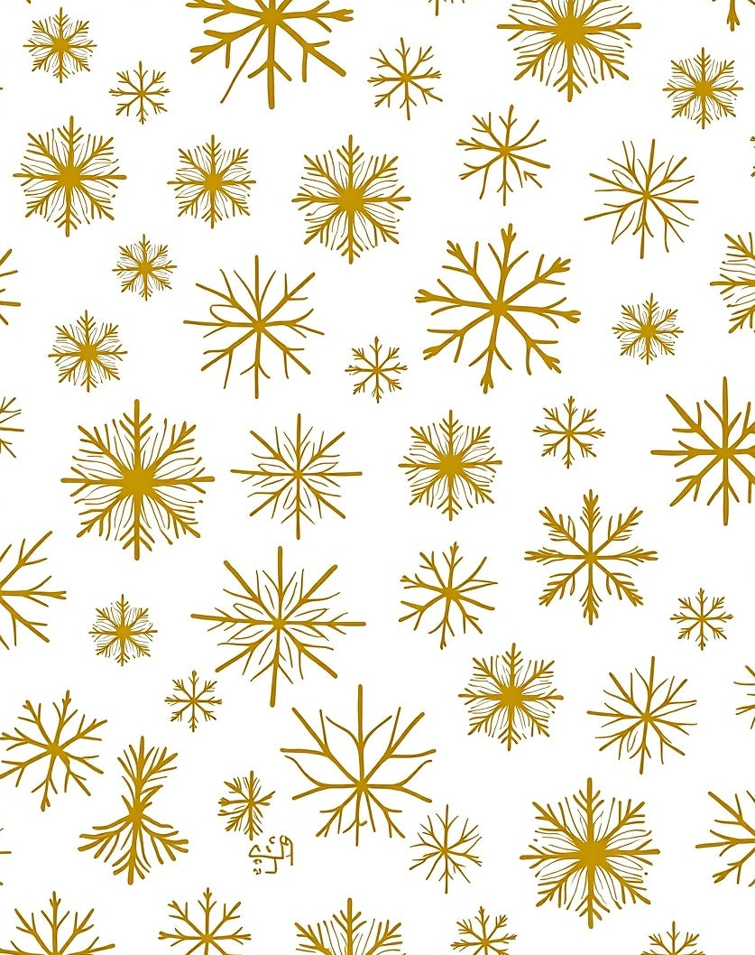 Golden Snowflake Scatter Collection Rug