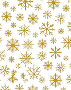 Golden Snowflake Scatter Collection Rug