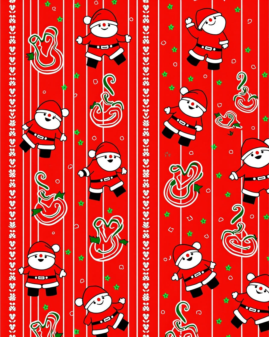 Jolly Santa Claus Red Stripe Holiday Rug