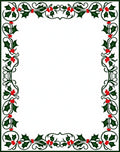 Emerald Green Holly Berry Garland Rug
