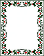 Emerald Green Holly Berry Garland Rug