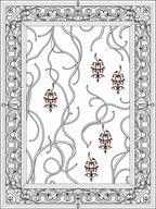 Art Nouveau Vine And Orb Border Rug