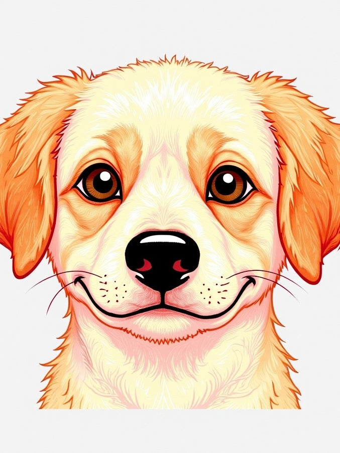 Golden Retriever Dog Face Close Up Rug