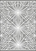 Gray White Geometric Sunburst Rug