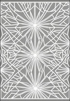 Gray White Geometric Sunburst Rug