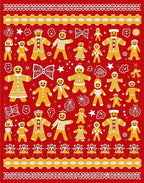 Festive Gingerbread People Christmas Rug