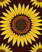 Golden Sunflower Mandala Arrangement Rug