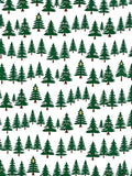 Green Forest Trees with Gold Accents Rug