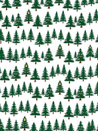 Green Forest Trees with Gold Accents Rug