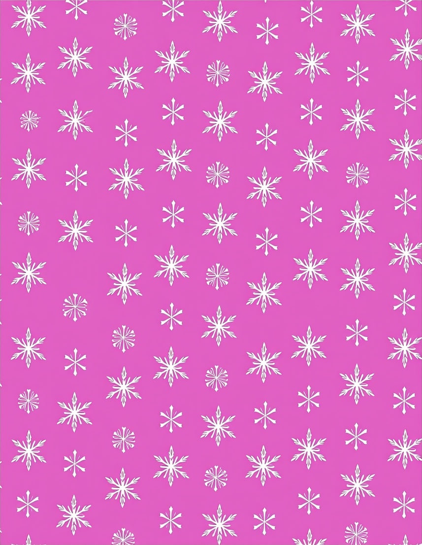 Pink Snowflake Winter Wonderland Rug