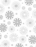 Monochromatic Radial Bloom Scatter Rug