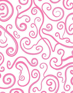 Pink Swirl Vine Artful Rug