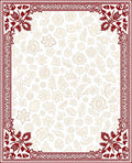 Crimson Corner Floral Botanical Background Rug