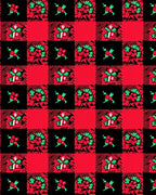 Red Black Buffalo Check Holly Sprigs Rug