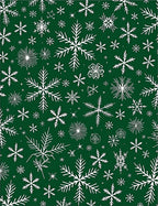 White Snowflake Scatter Green Blanket Rug