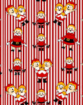 Red White Stripe Christmas Elves Rug