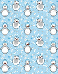 Blue Snowman Winter Holiday Repeat Rug