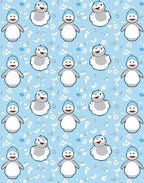 Blue Snowman Winter Holiday Repeat Rug