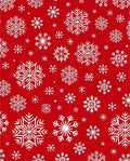 Festive Red White Snowflake Dispersion Rug