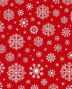 Festive Red White Snowflake Dispersion Rug