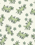 Playful Green Nudibranch Starburst Arrangement Rug