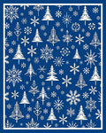 Navajo Blue Snowflake Christmas Tree Rug