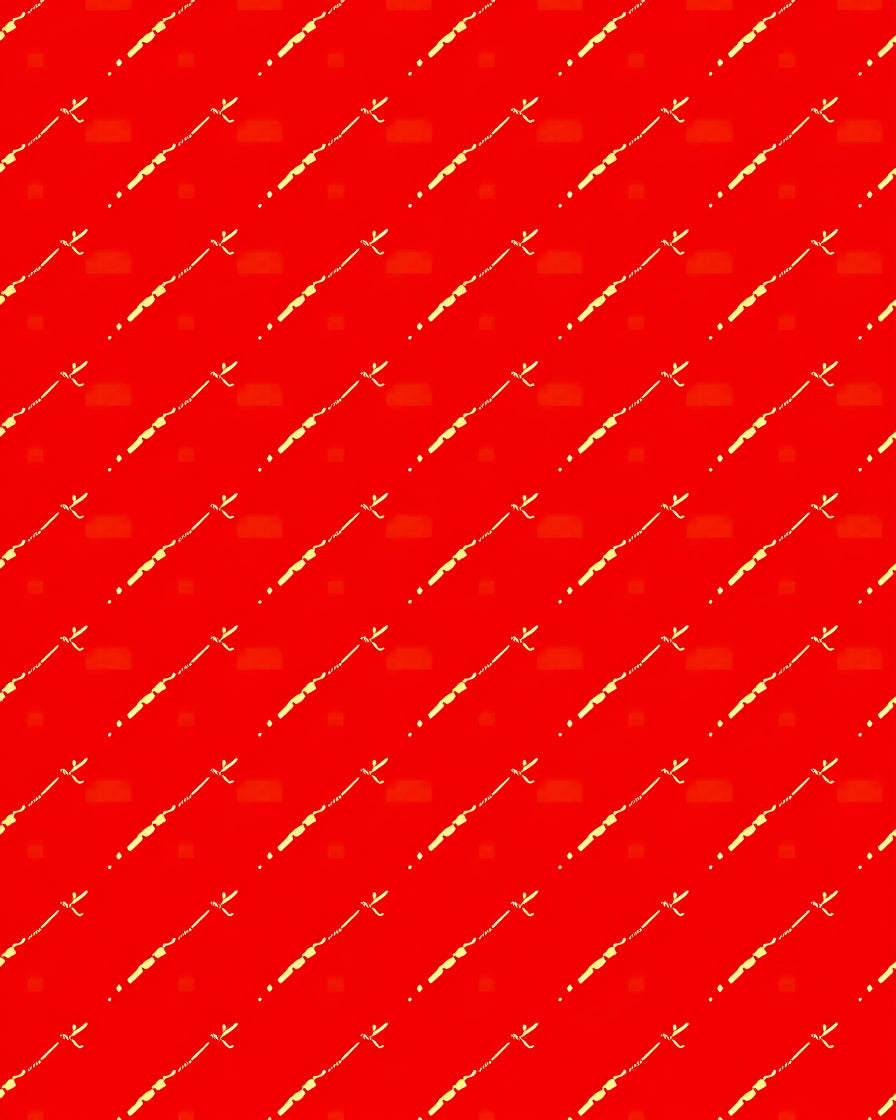 Bold Red Whimsical Vine Rug