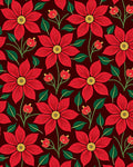 Vibrant Crimson Floral Swirl Rug