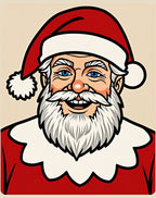 Iconic Jolly Santa Claus Portrait Rug