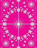Fuchsia Snowflakes Garden Quadrants Rug