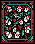 Whimsical Snowmen Festive Holiday Rug